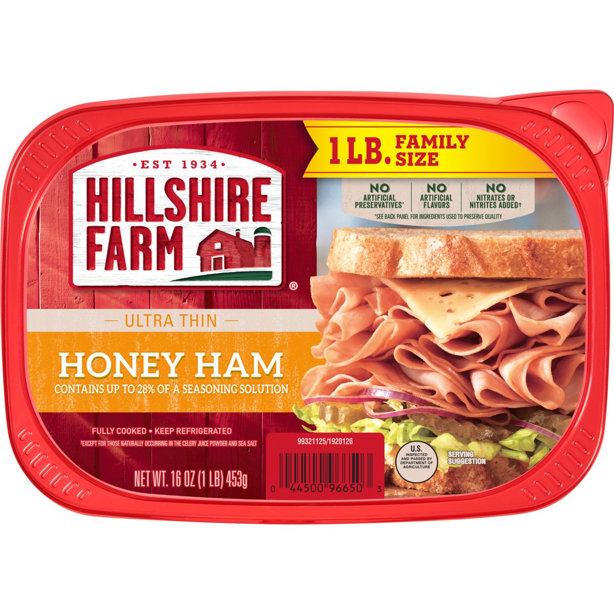 slide 1 of 5, Hillshire Farm Ultra Thin Sliced Honey Ham Sandwich Meat, 16 oz, 16 oz