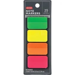 H-E-B Large Sticky Flags - Neon, 100 Ct