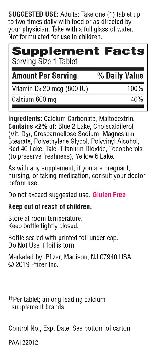 slide 3 of 11, Caltrate Tablets 600+D3 Bone Health 60 ea, 60 ct