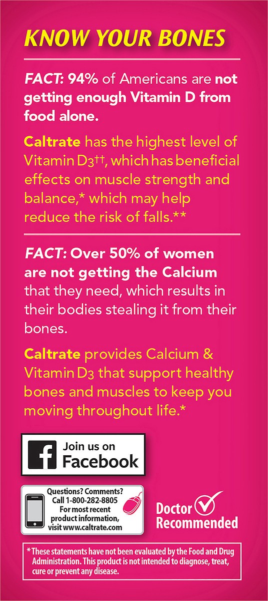 slide 5 of 11, Caltrate Tablets 600+D3 Bone Health 60 ea, 60 ct