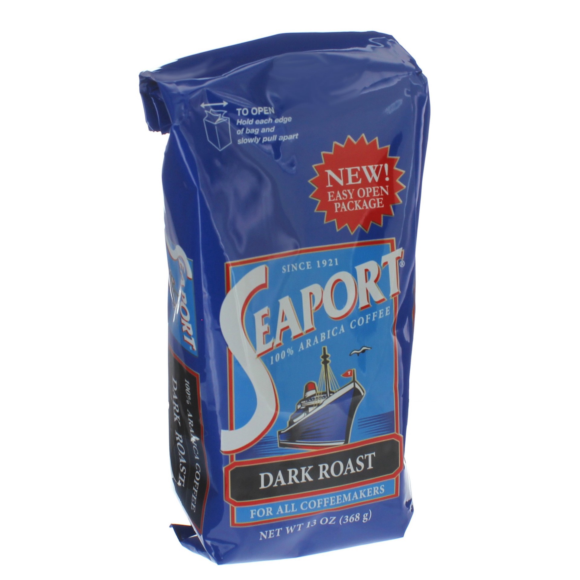 slide 1 of 1, Seaport Dark Roast 100% Pure Coffee - 13 oz, 13 oz