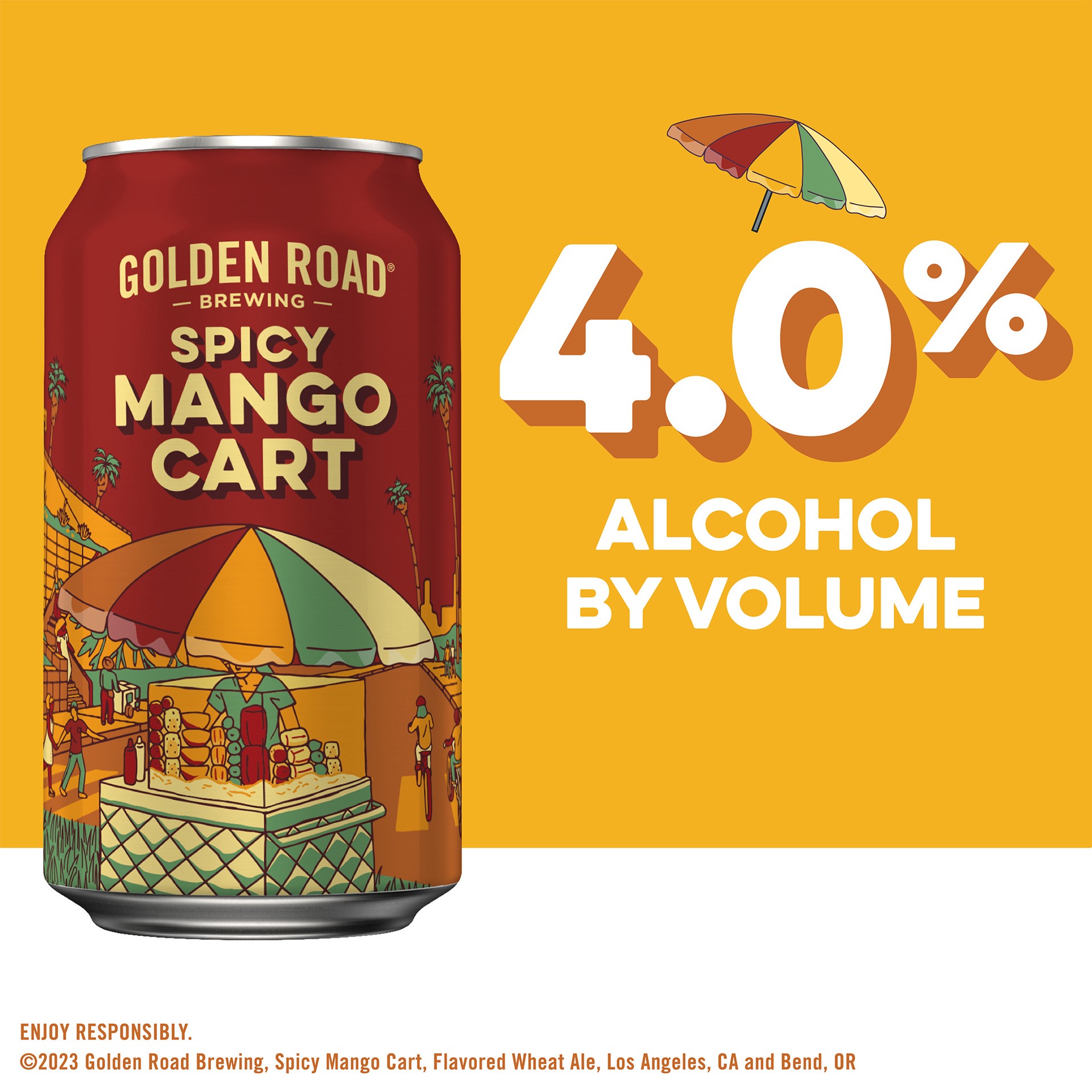 slide 3 of 3, Golden Road Spicy Mango Cart, 6-Pack, 12 oz. Can, 6 ct; 12 oz