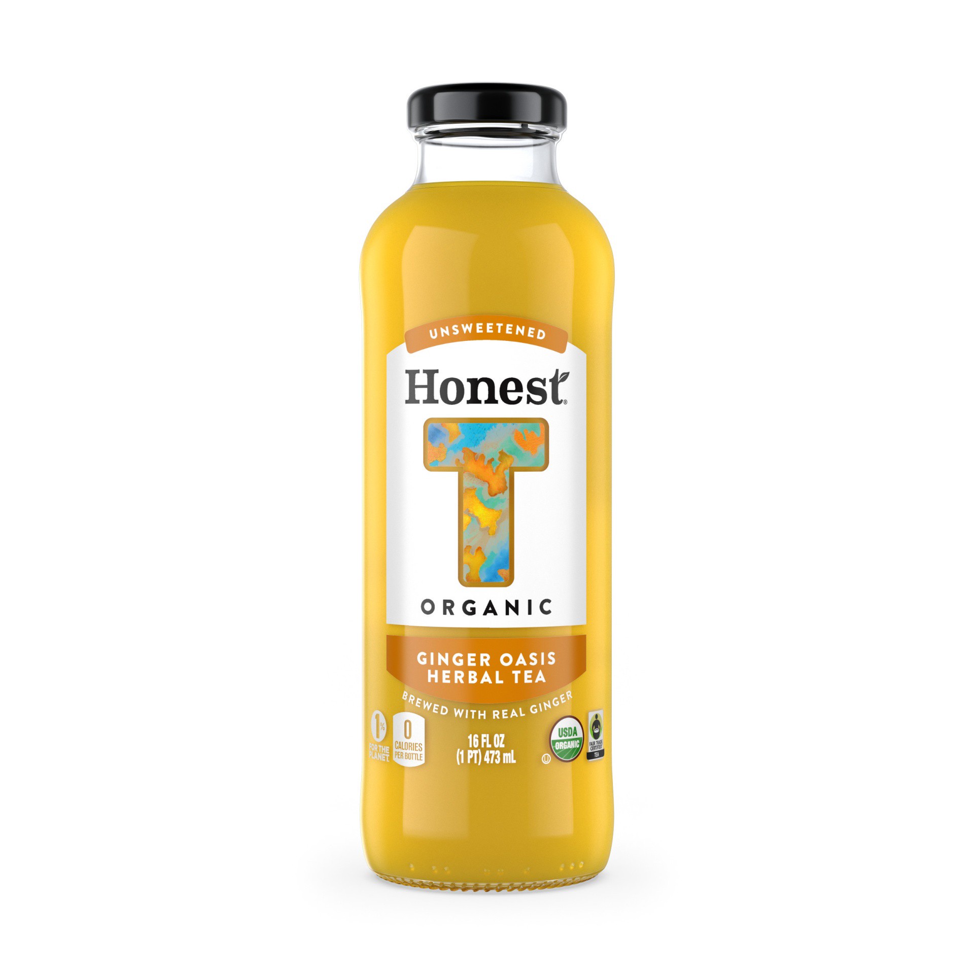 slide 3 of 14, Honest Tea Unsweetened Organic Ginger Oasis Herbal Tea - 16 fl oz, 16 fl oz