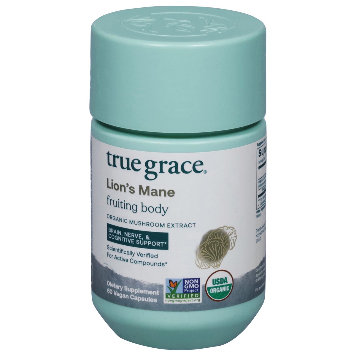 slide 9 of 14, True Grace Fruiting Body Lion's Mane 60 Vegan Capsules, 1 ct