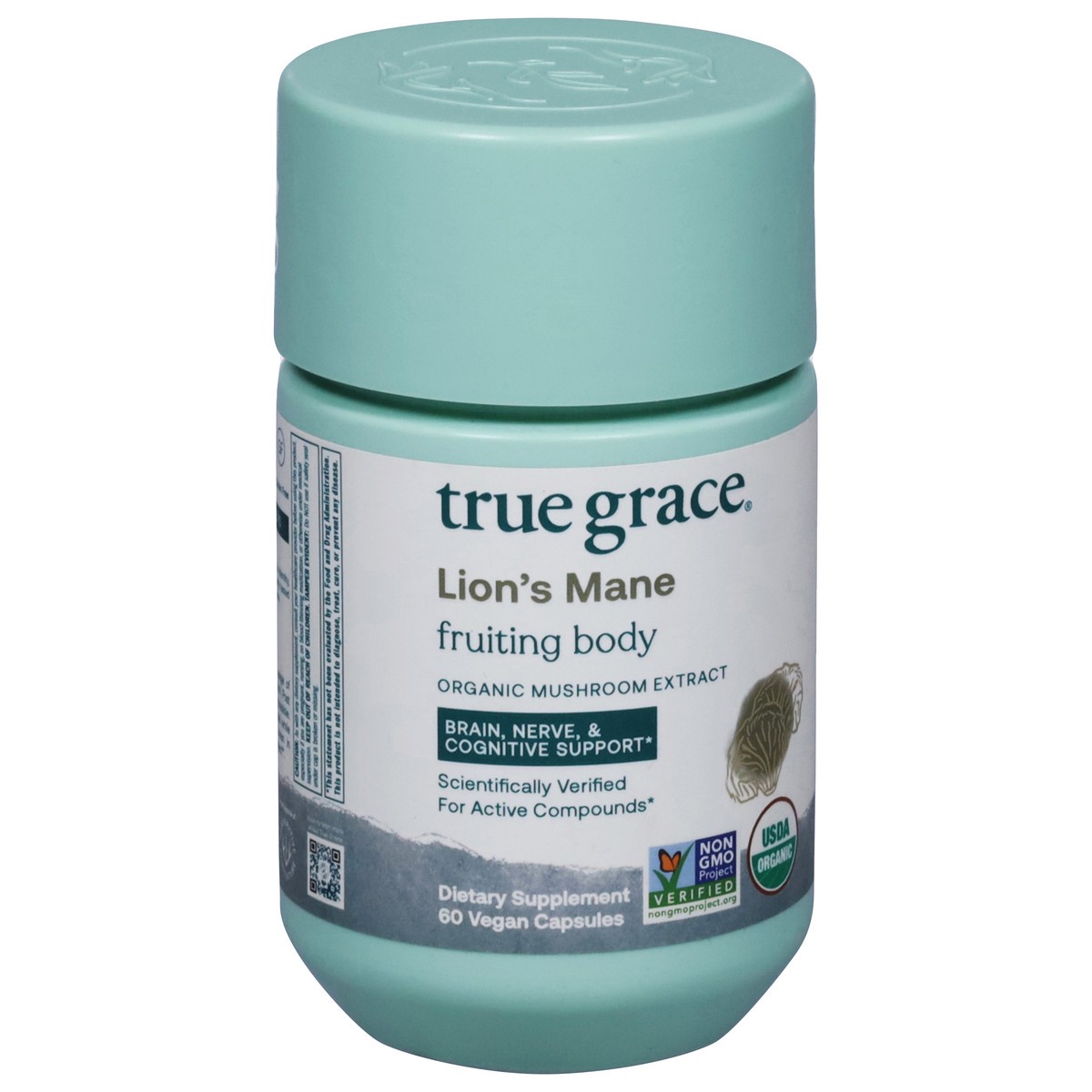 slide 3 of 14, True Grace Fruiting Body Lion's Mane 60 Vegan Capsules, 1 ct