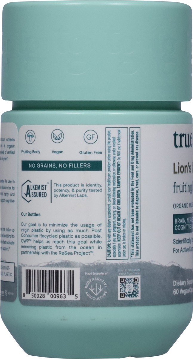 slide 6 of 14, True Grace Fruiting Body Lion's Mane 60 Vegan Capsules, 1 ct