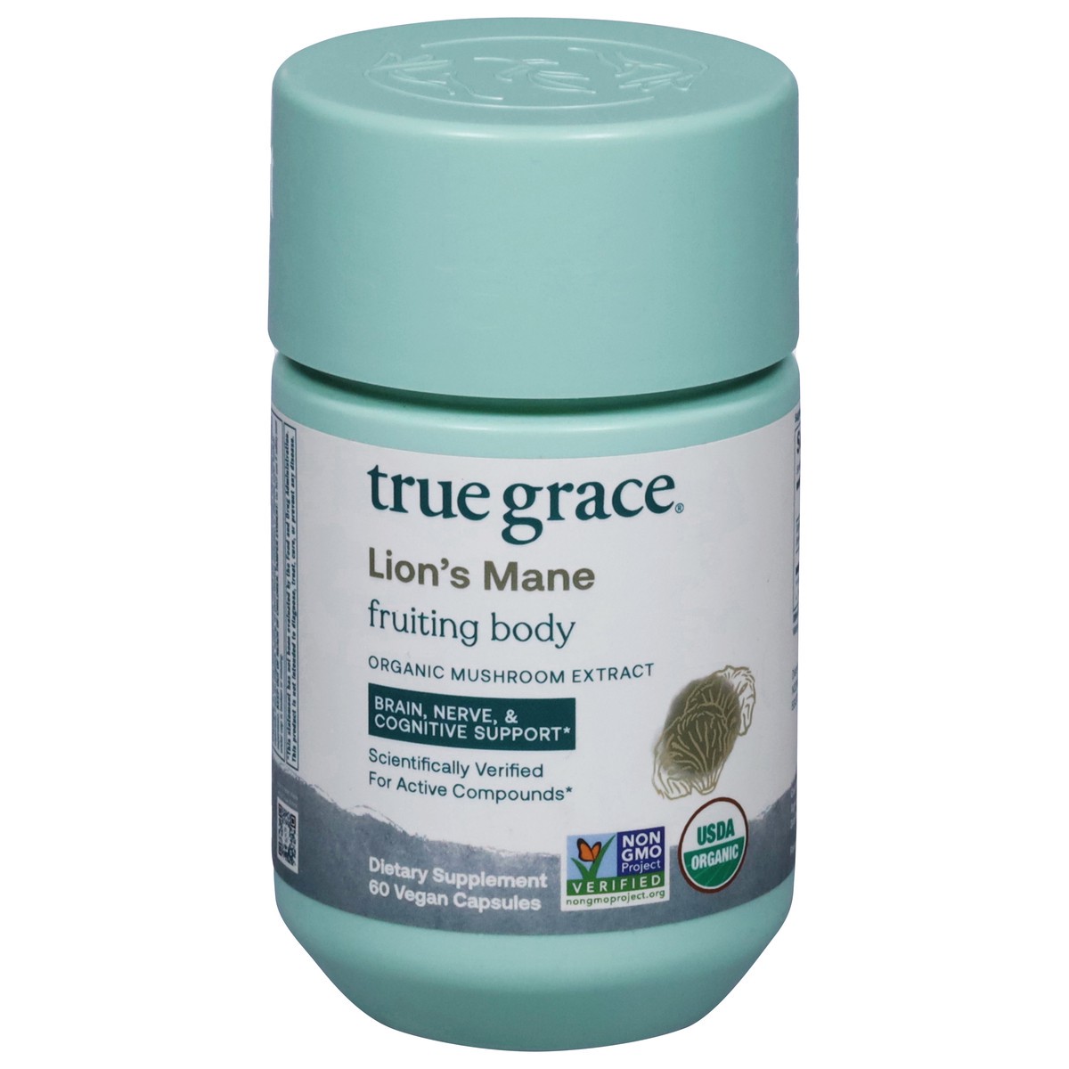 slide 7 of 14, True Grace Fruiting Body Lion's Mane 60 Vegan Capsules, 1 ct