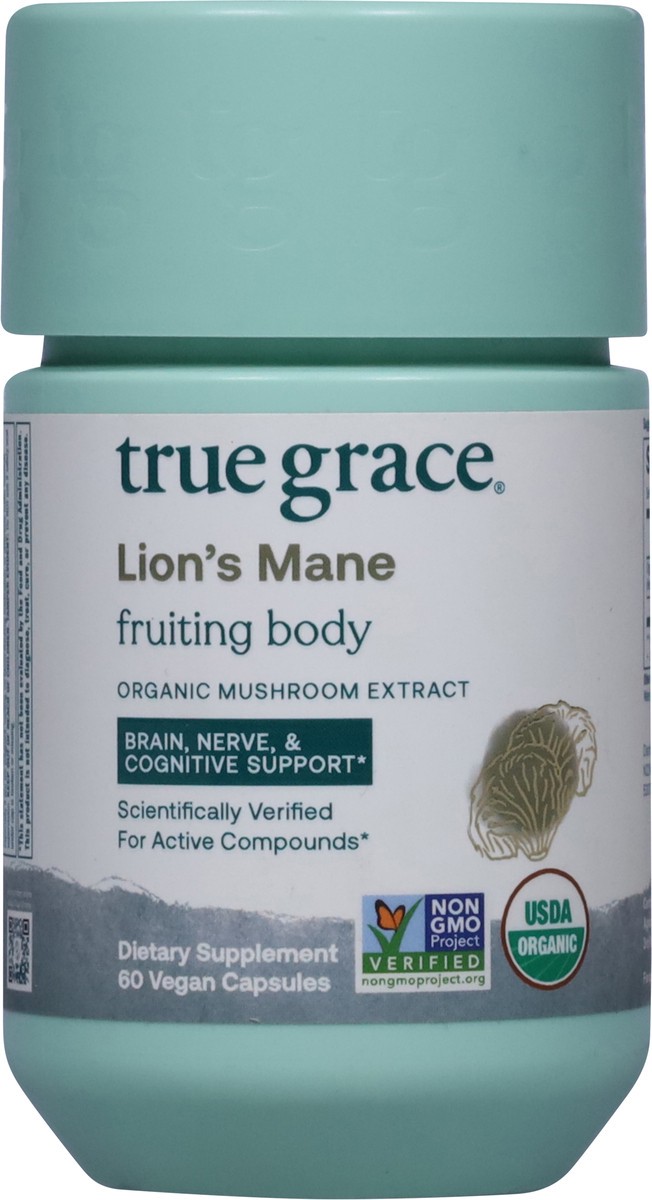 slide 11 of 14, True Grace Fruiting Body Lion's Mane 60 Vegan Capsules, 1 ct