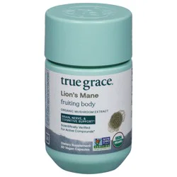 True Grace Fruiting Body Lion's Mane 60 Vegan Capsules
