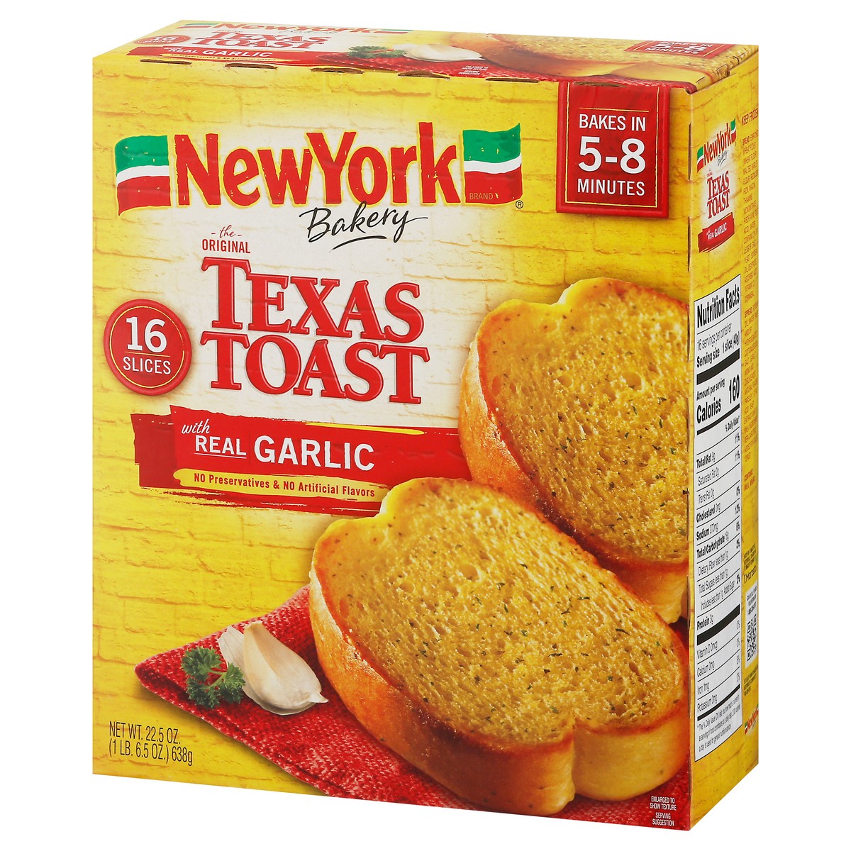 slide 3 of 9, New York Bakery Texas Toast with Real Garlic 16 Slices, 16 ct