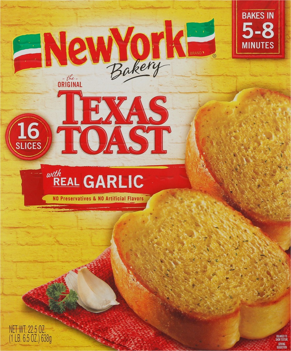 slide 6 of 9, New York Bakery Texas Toast with Real Garlic 16 Slices, 16 ct