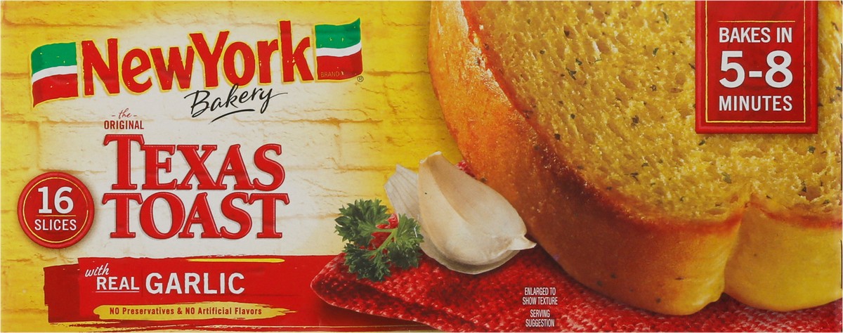 slide 9 of 9, New York Bakery Texas Toast with Real Garlic 16 Slices, 16 ct