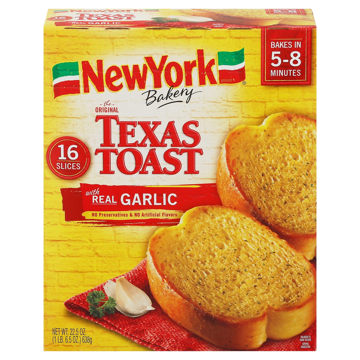 slide 1 of 9, New York Bakery Texas Toast with Real Garlic 16 Slices, 16 ct