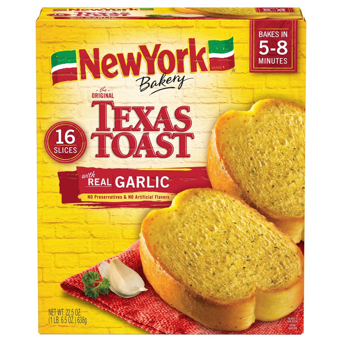 slide 1 of 9, New York Bakery The Original Texas Toast with Real Garlic 16 ct Box, 16 ct