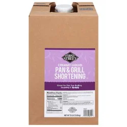 First Street Creamy Liquid Pan & Grill Shortening - 35 lb