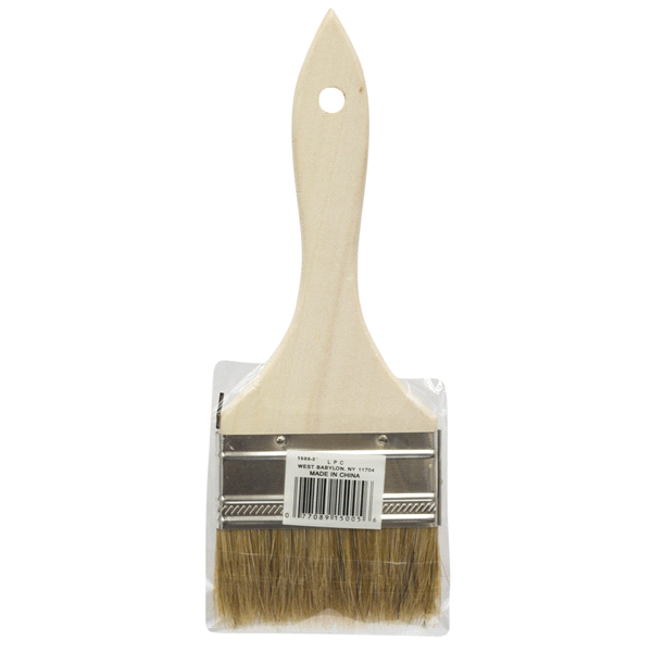 slide 3 of 5, Linzer White China Chip Brush, 3 in