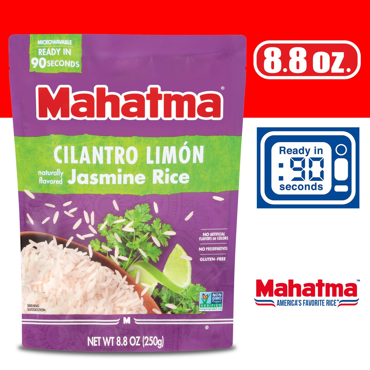 slide 2 of 7, Mahatma Jasmine Rice, Cilantro Limon, 8.8 oz