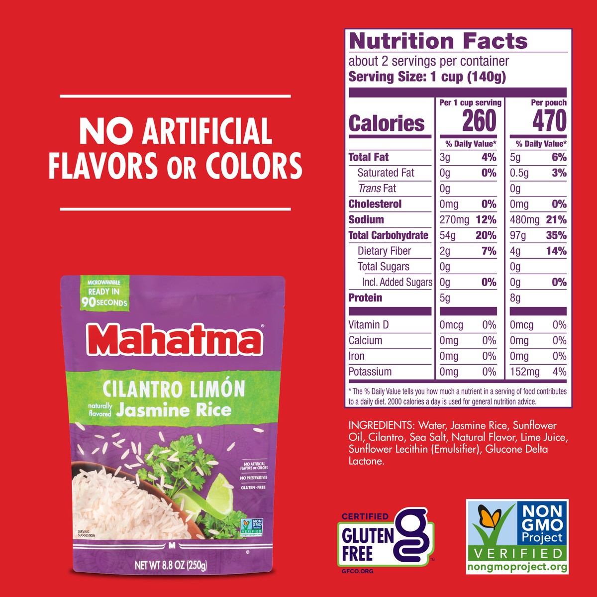 slide 4 of 7, Mahatma Jasmine Rice, Cilantro Limon, 8.8 oz