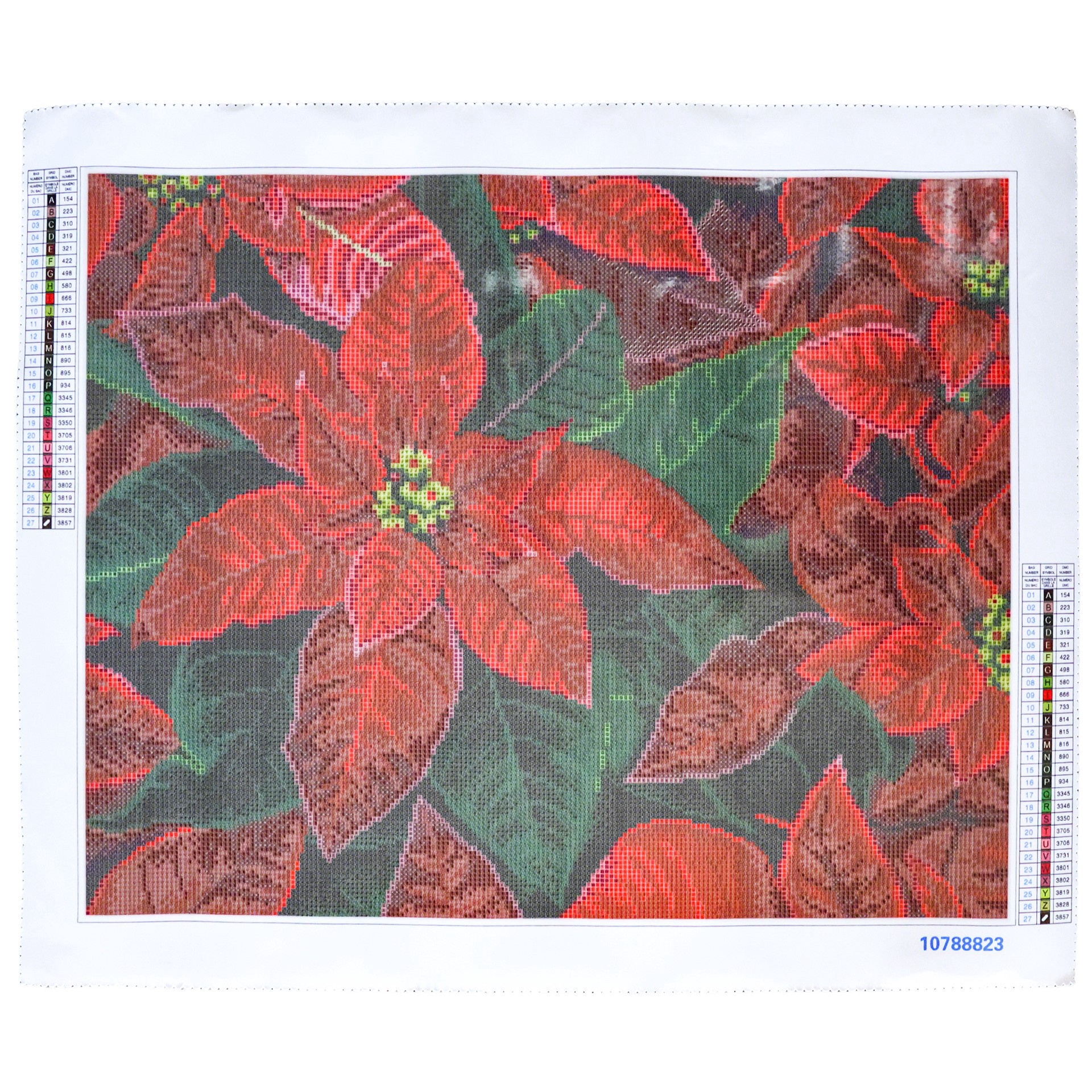slide 4 of 4, 16" X 20" Poinsettia Diamond Art Kit By Make Market, 16 in x 20 in