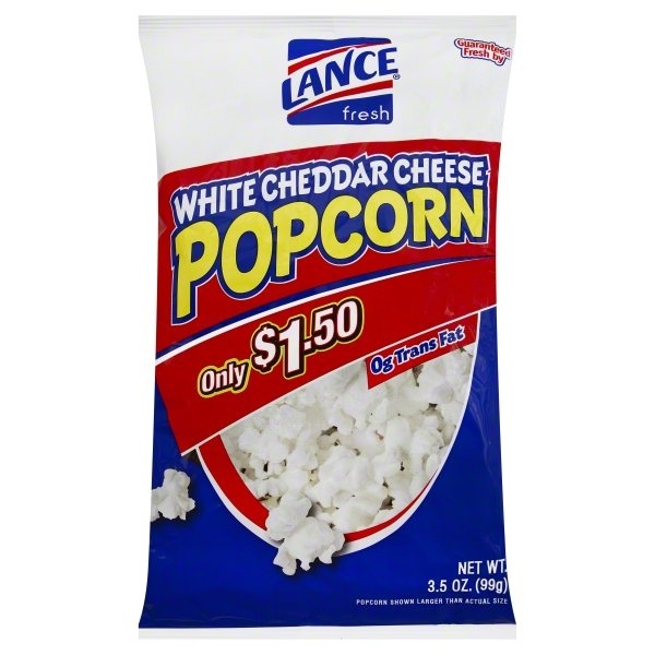 Lance Popcorn, White Cheddar Cheese 3.5 oz Shipt