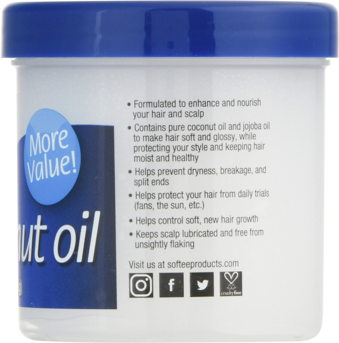 slide 10 of 12, Softee Coconut Oil Hair & Scalp Conditioner 5 oz, 5 oz