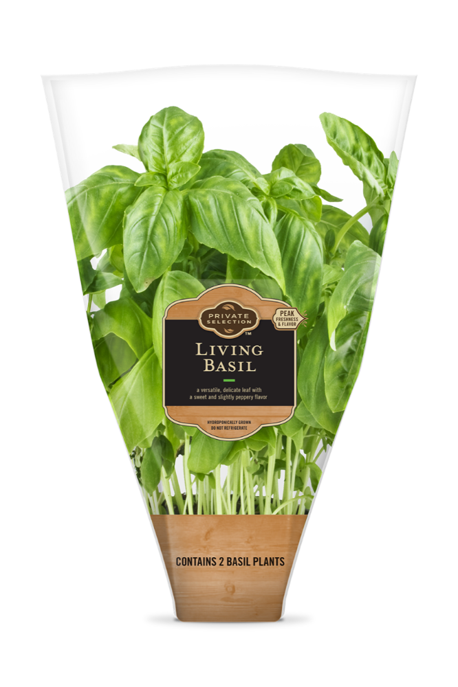 slide 1 of 1, Private Selection Living Basil, 2.5 oz