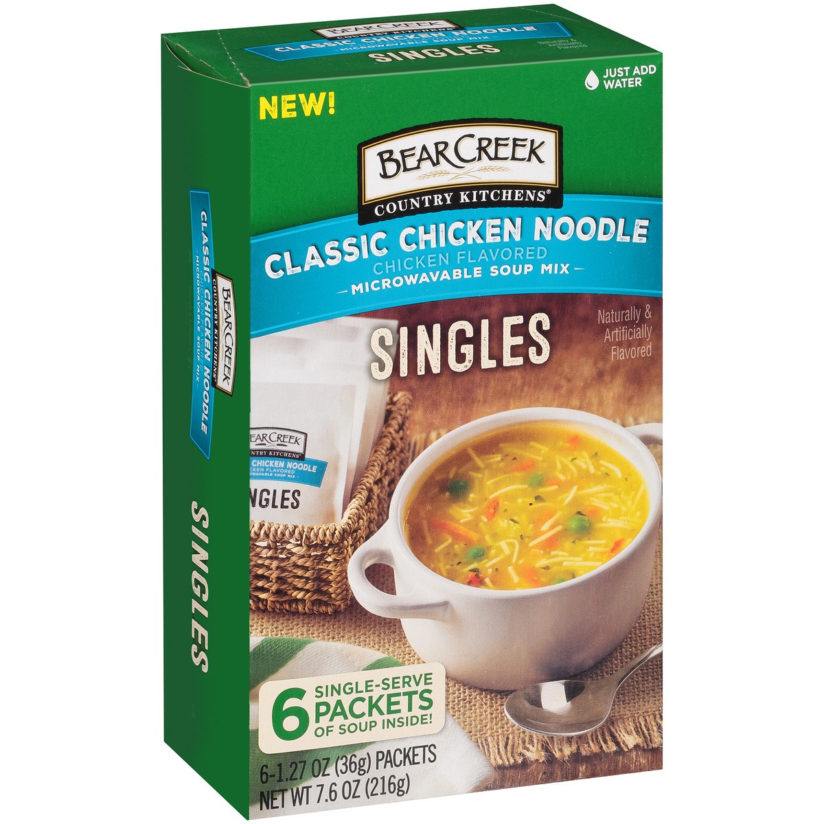 slide 2 of 9, Bear Creek Soup Singles Chicken Noodle Soup, 6.7 oz