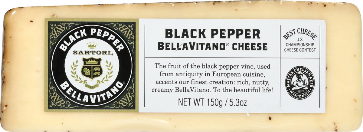 slide 10 of 11, Sartori Cheese, Black Pepper, 5.3 oz