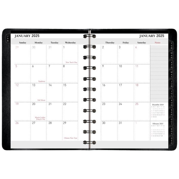 slide 6 of 7, Office Depot 2025 Office Depot Weekly/Monthly Planner, 4"" X 6"", Black, January To December, Od711500, 1 ct