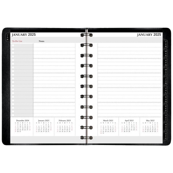 slide 5 of 7, Office Depot 2025 Office Depot Weekly/Monthly Planner, 4"" X 6"", Black, January To December, Od711500, 1 ct