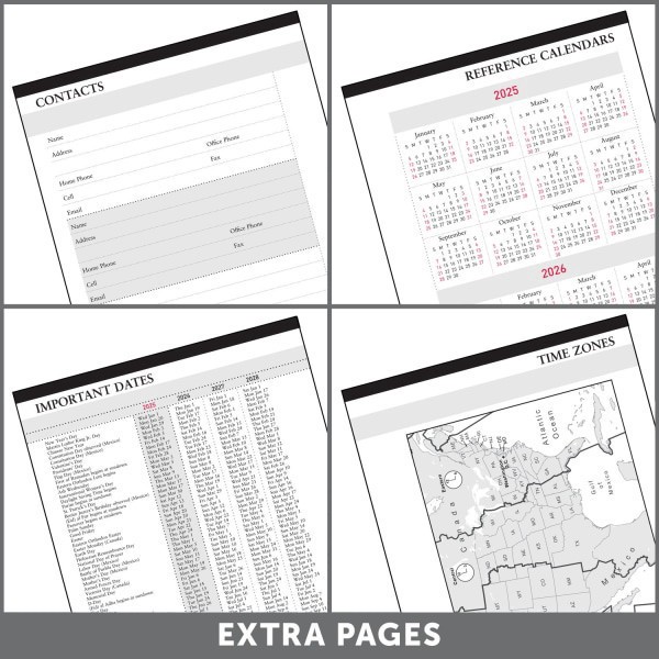 slide 3 of 7, Office Depot 2025 Office Depot Weekly/Monthly Planner, 4"" X 6"", Black, January To December, Od711500, 1 ct
