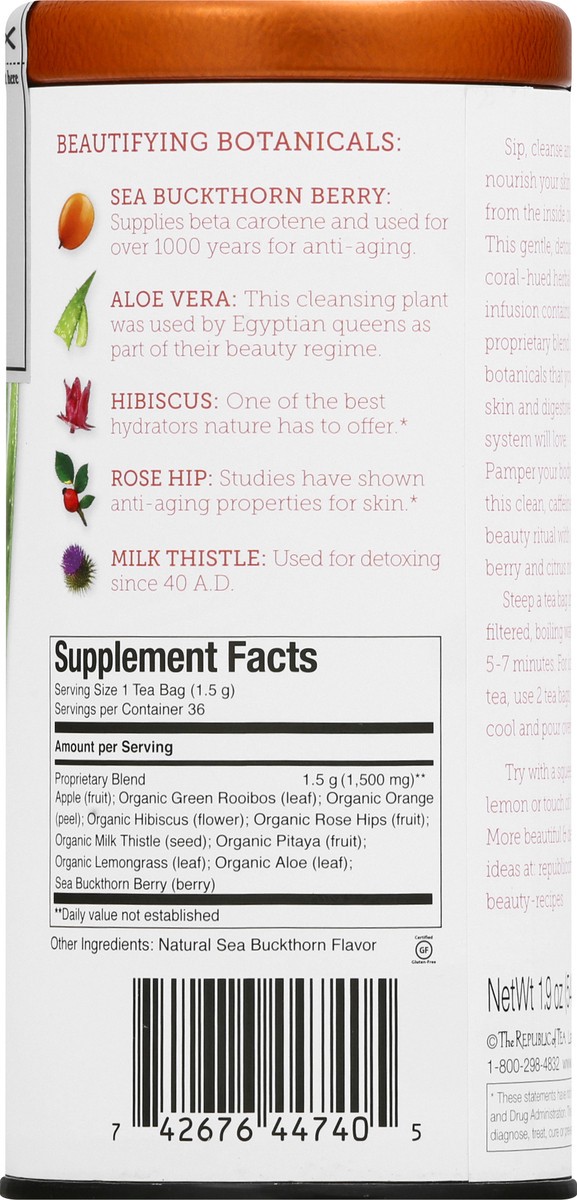 slide 2 of 9, The Republic of Tea Bags Berry Aloe Tea - 36 ct, 36 ct
