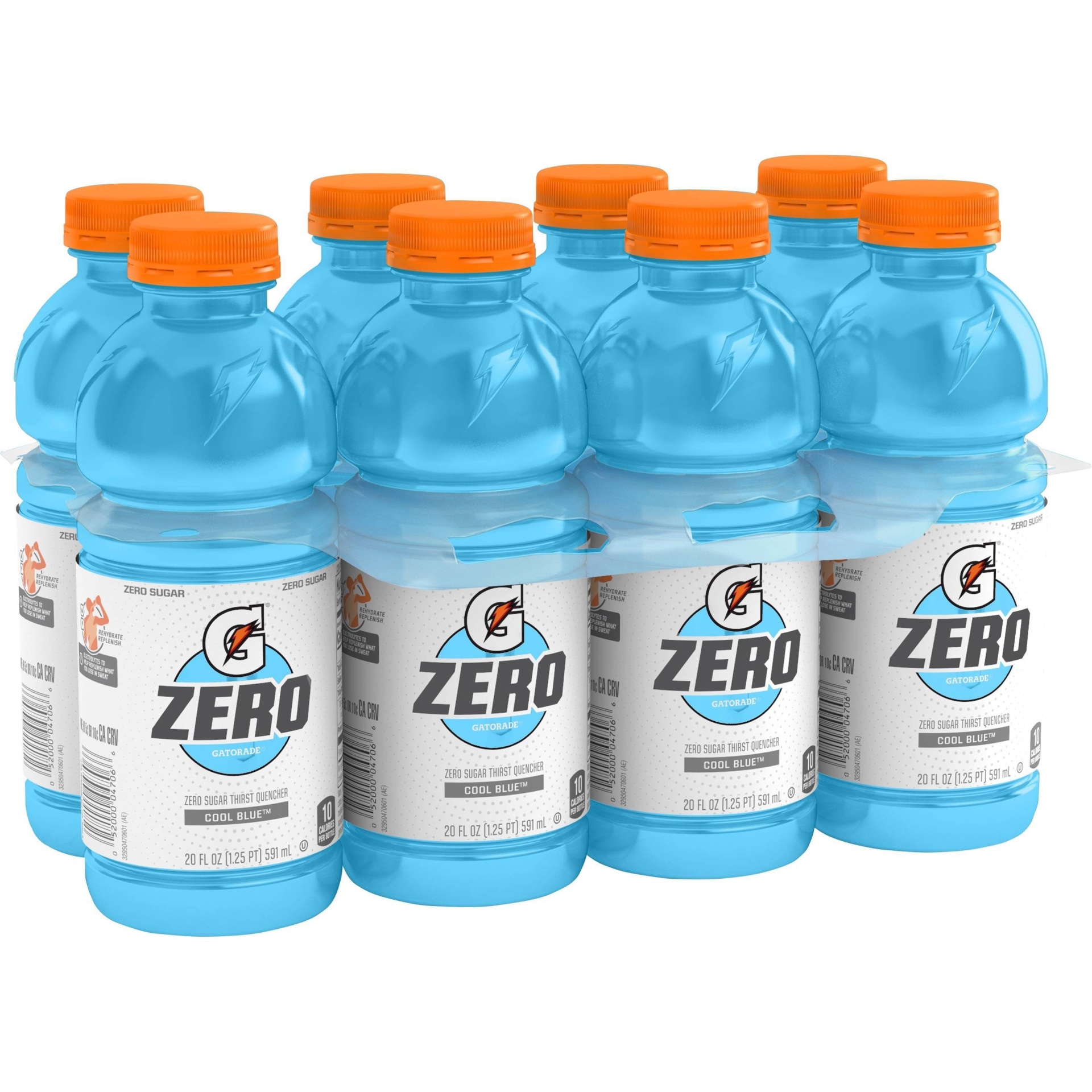slide 1 of 1, Gatorade Zero Thirst Quencher Cool Blue Sports Drink, 8 ct; 20 fl oz