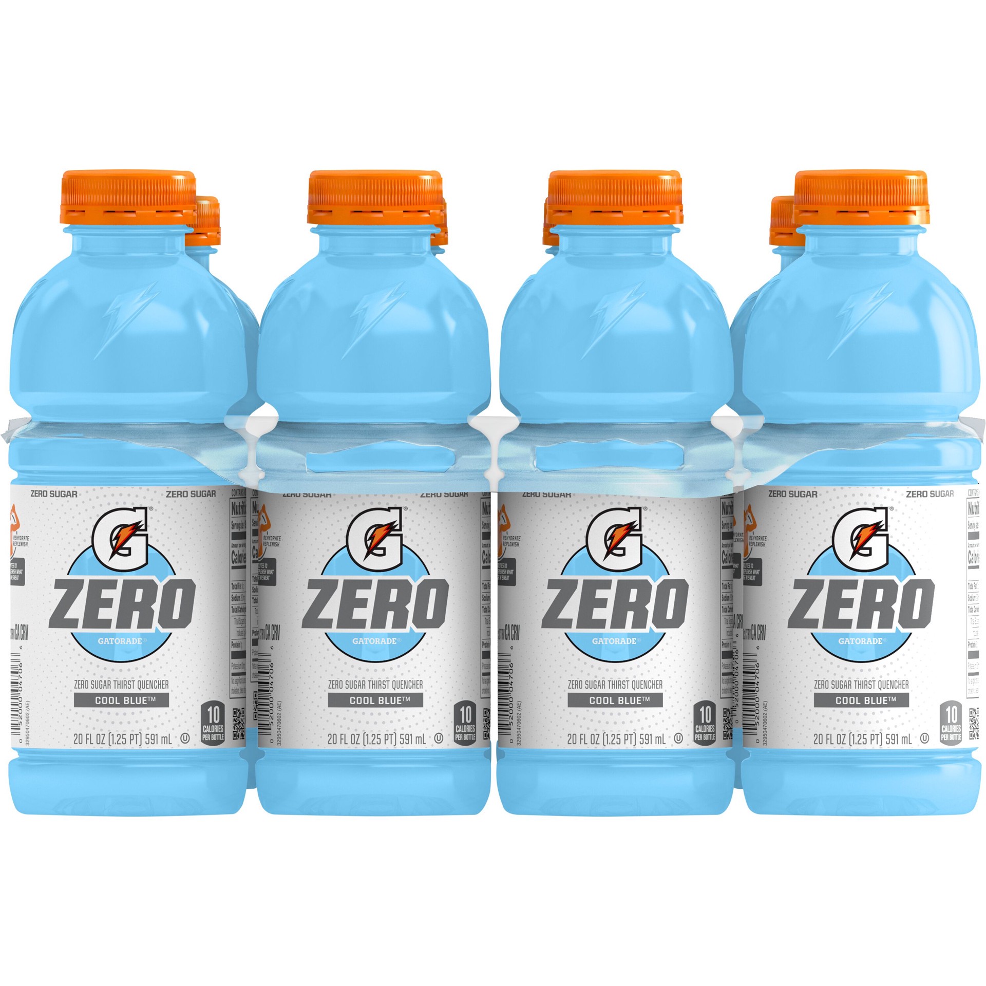 slide 1 of 1, Gatorade Zero Thirst Quencher Cool Blue Sports Drink - 8 ct; 20 fl oz, 8 ct; 20 fl oz