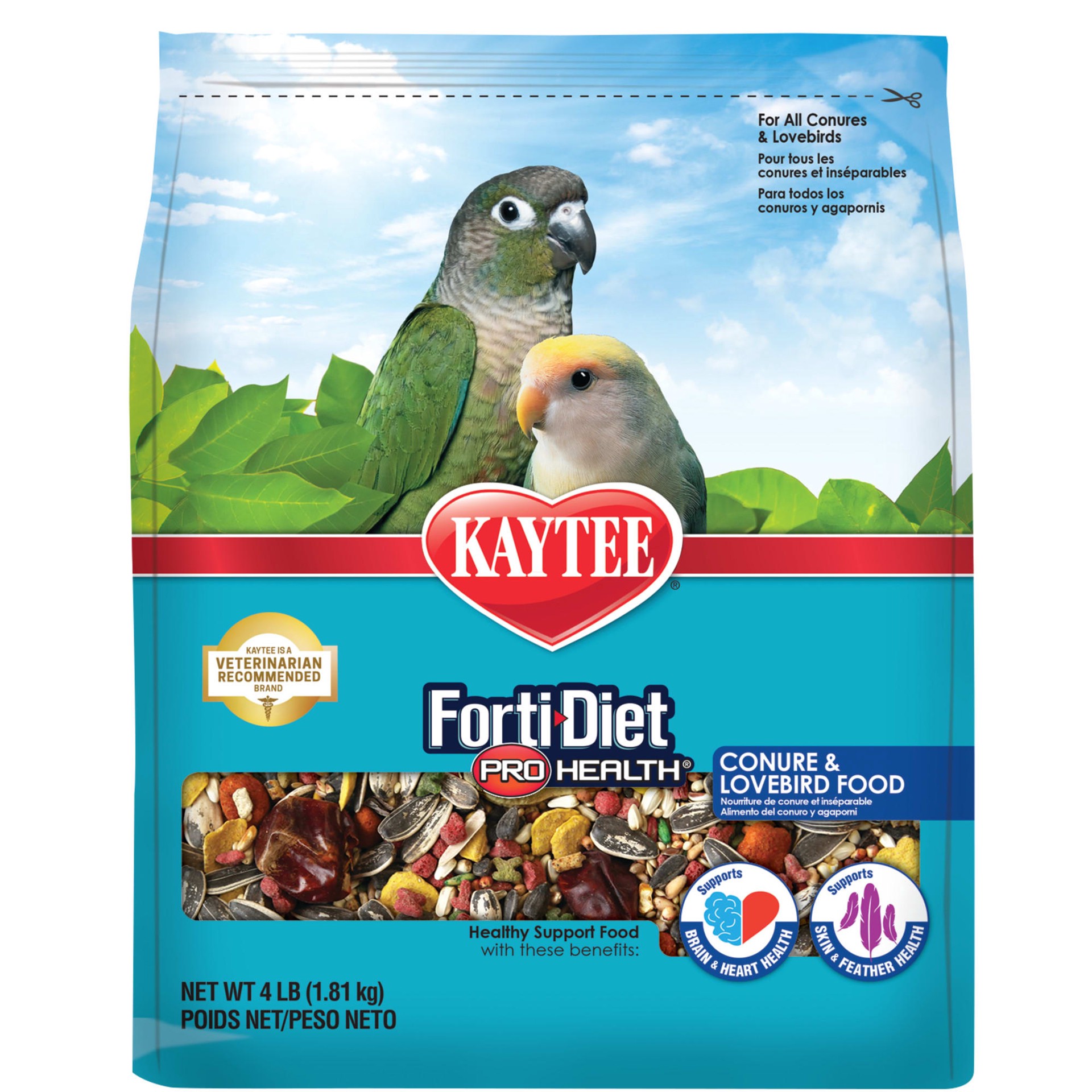 slide 1 of 10, Kaytee Forti-Diet Pro Health Conure and Lovebird Food 4lb, 1 ct