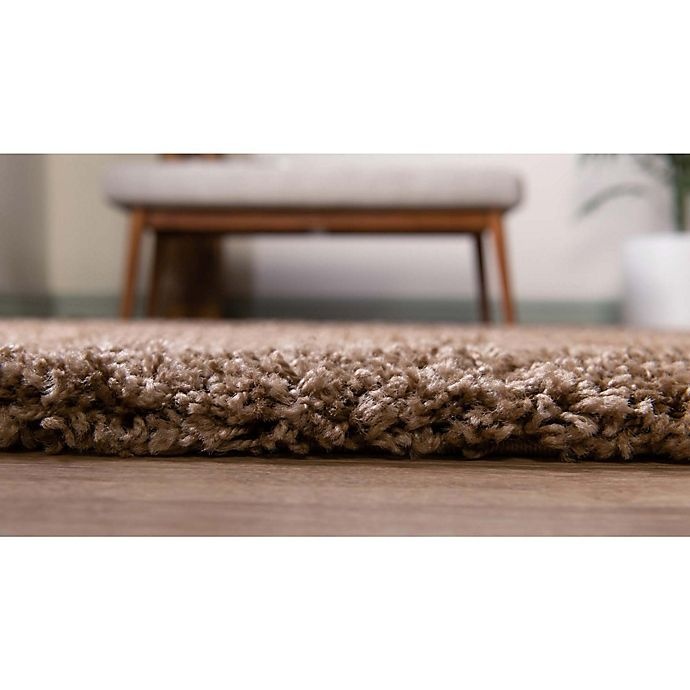 slide 5 of 9, Unique Loom Solid Shag Accent Rug - Sandy Brown, 2 ft 2 x 3 ft