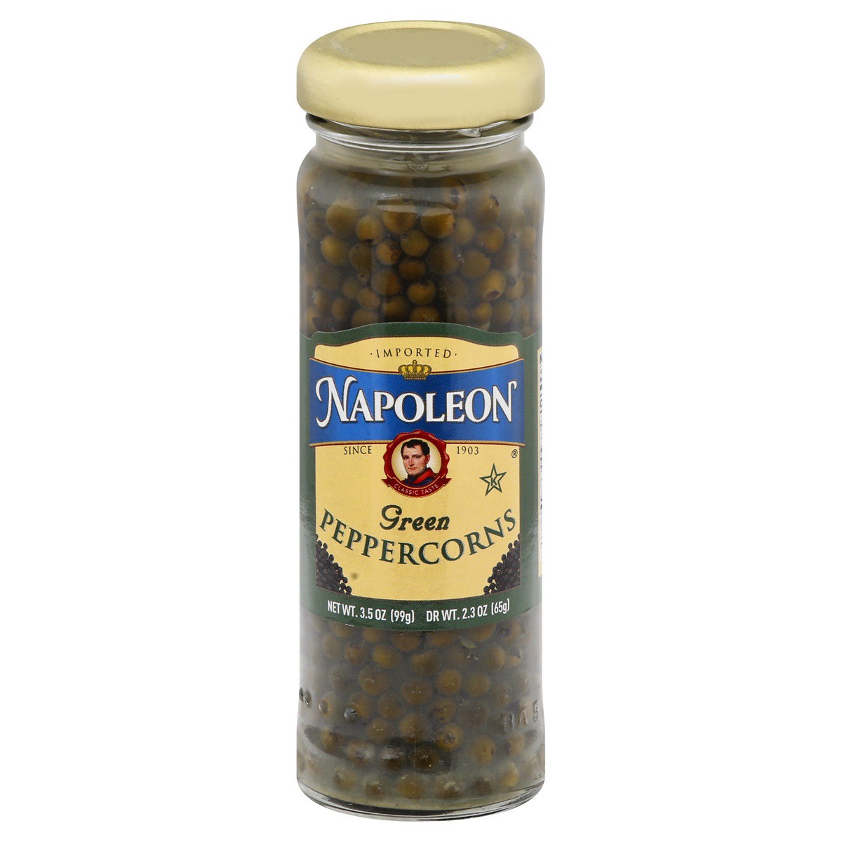 slide 1 of 9, Napoleon Green Peppercorns, 3.5 oz