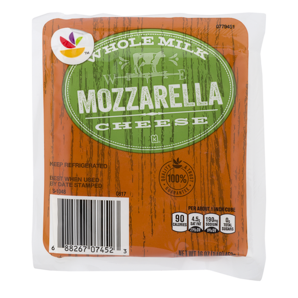 slide 1 of 1, GIANT Mozzarella Cheese Whole Milk Chunk Natural, 15 oz