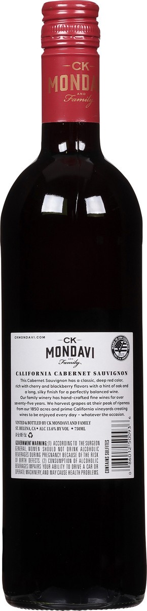 slide 8 of 11, CK Mondavi and Family California Cabernet Sauvignon 750 ml, 750 ml