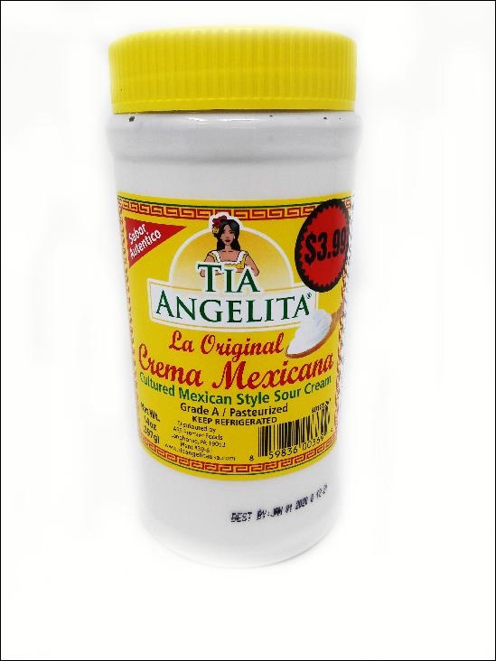 slide 1 of 1, Tia Angelita Crema Mexicana Cultured Mexican Style Sour Cream, 15 oz