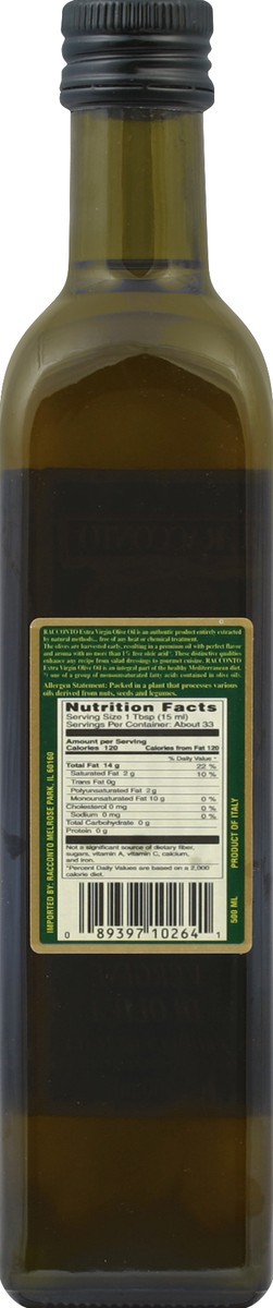 slide 6 of 6, Racconto Extra Virgin Olive Oil, 16.9 oz