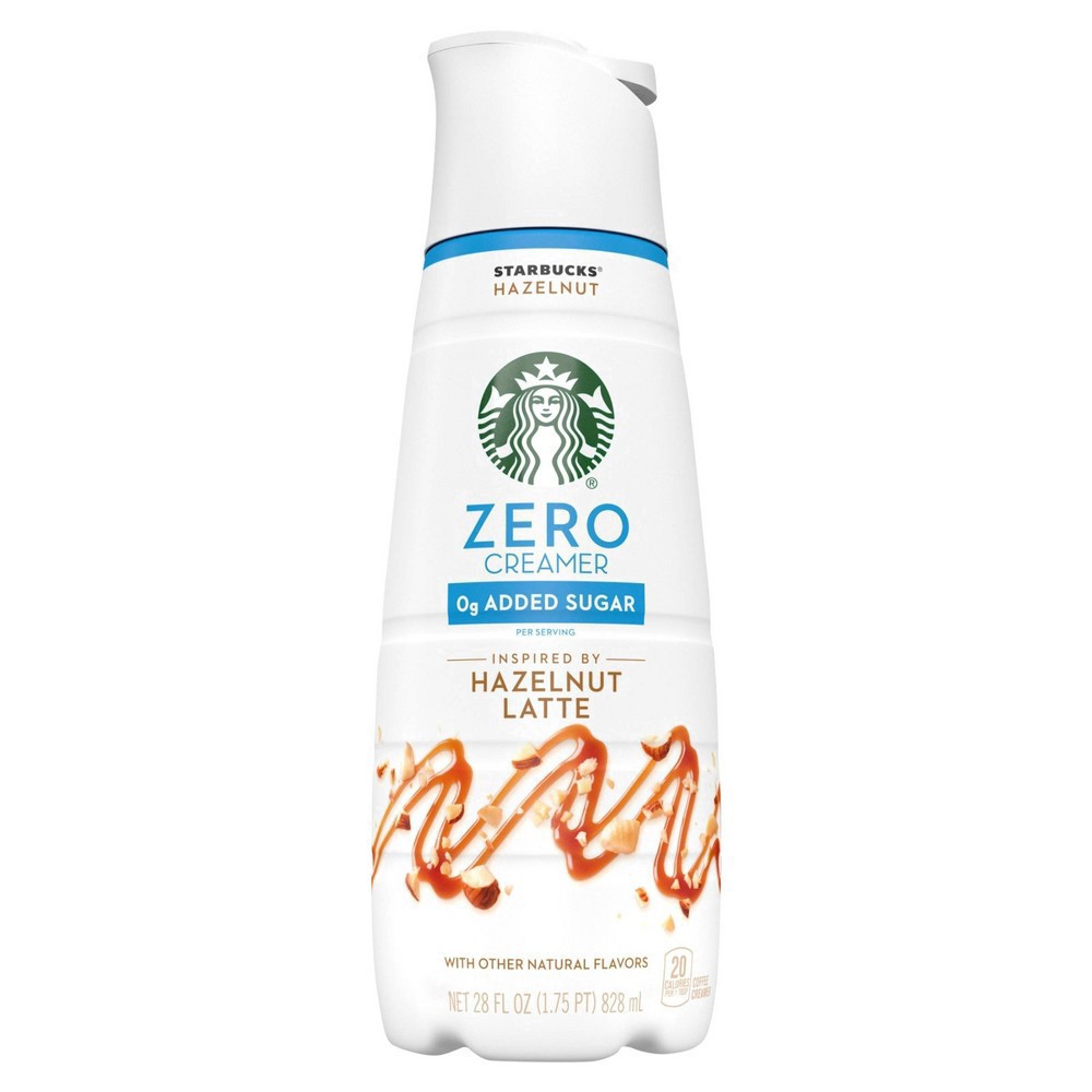 slide 5 of 14, Starbucks Zero Sugar Hazelnut Latte Creamer, 28 fl oz