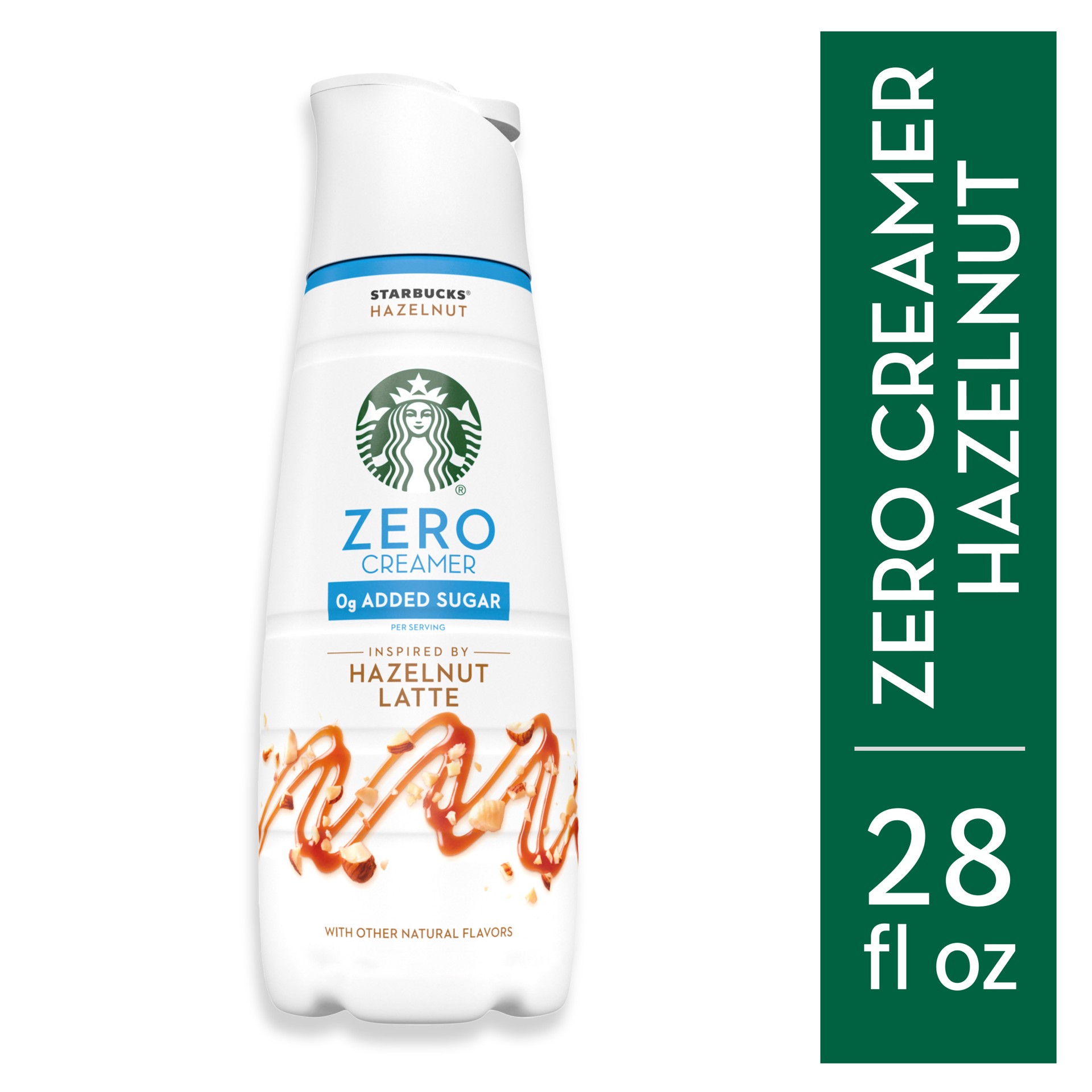 slide 1 of 14, Starbucks Zero Sugar Hazelnut Latte Creamer, 28 fl oz