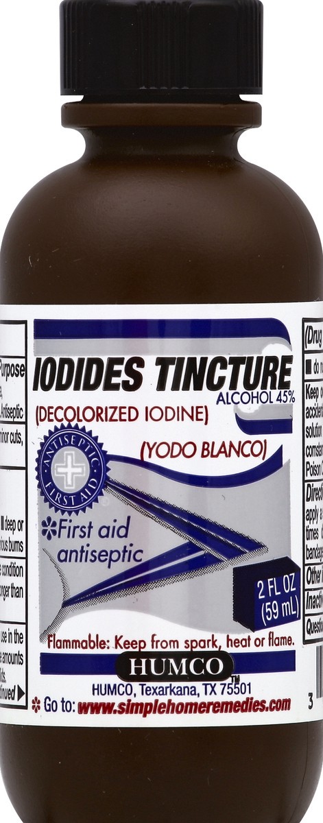 slide 1 of 4, Humco Iodides Tincture Decolorized Antiseptic, 2 oz