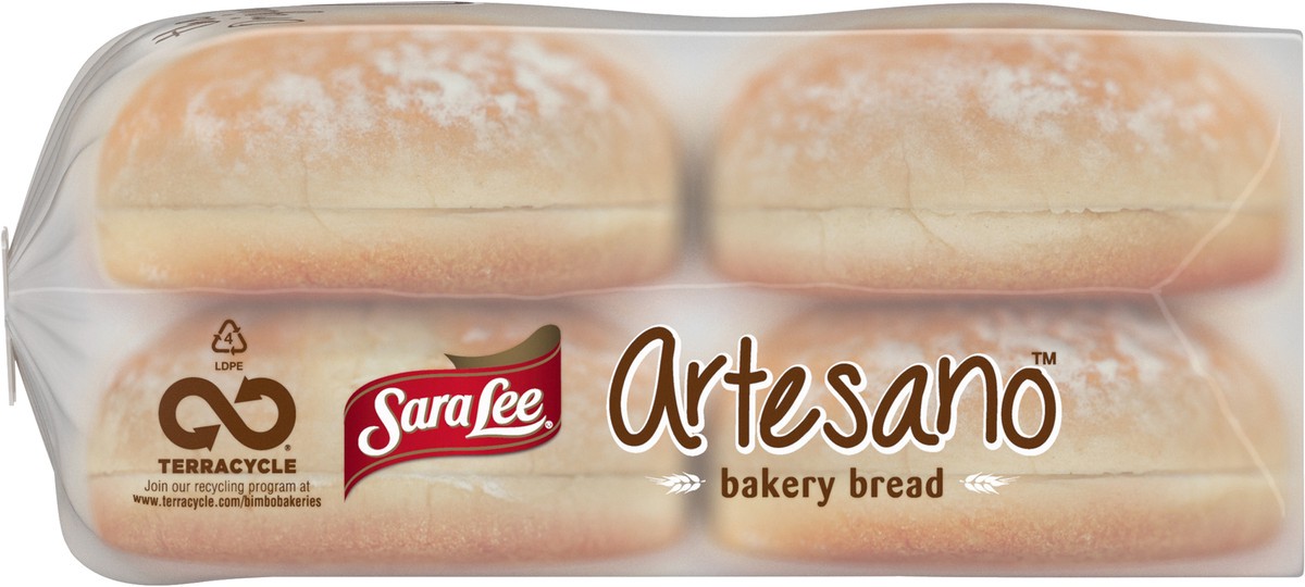 slide 9 of 9, Sara Lee Artesano White Bakery Buns, 8 count, Hamburger Buns, 19 oz Bag, 8 ct