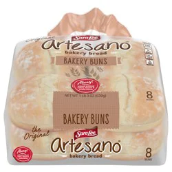 Sara Lee Artesano White Bakery Buns, 8 count, 19 oz