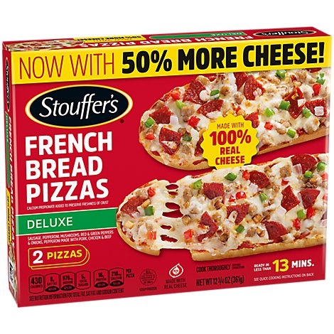 slide 1 of 1, Stouffer's Deluxe French Bread Frozen Pizza - 12.75 Oz, 12.75 oz