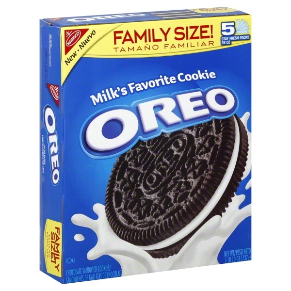 slide 1 of 1, Oreo Cookies Sandwich Chocolate Family Size, 26 oz