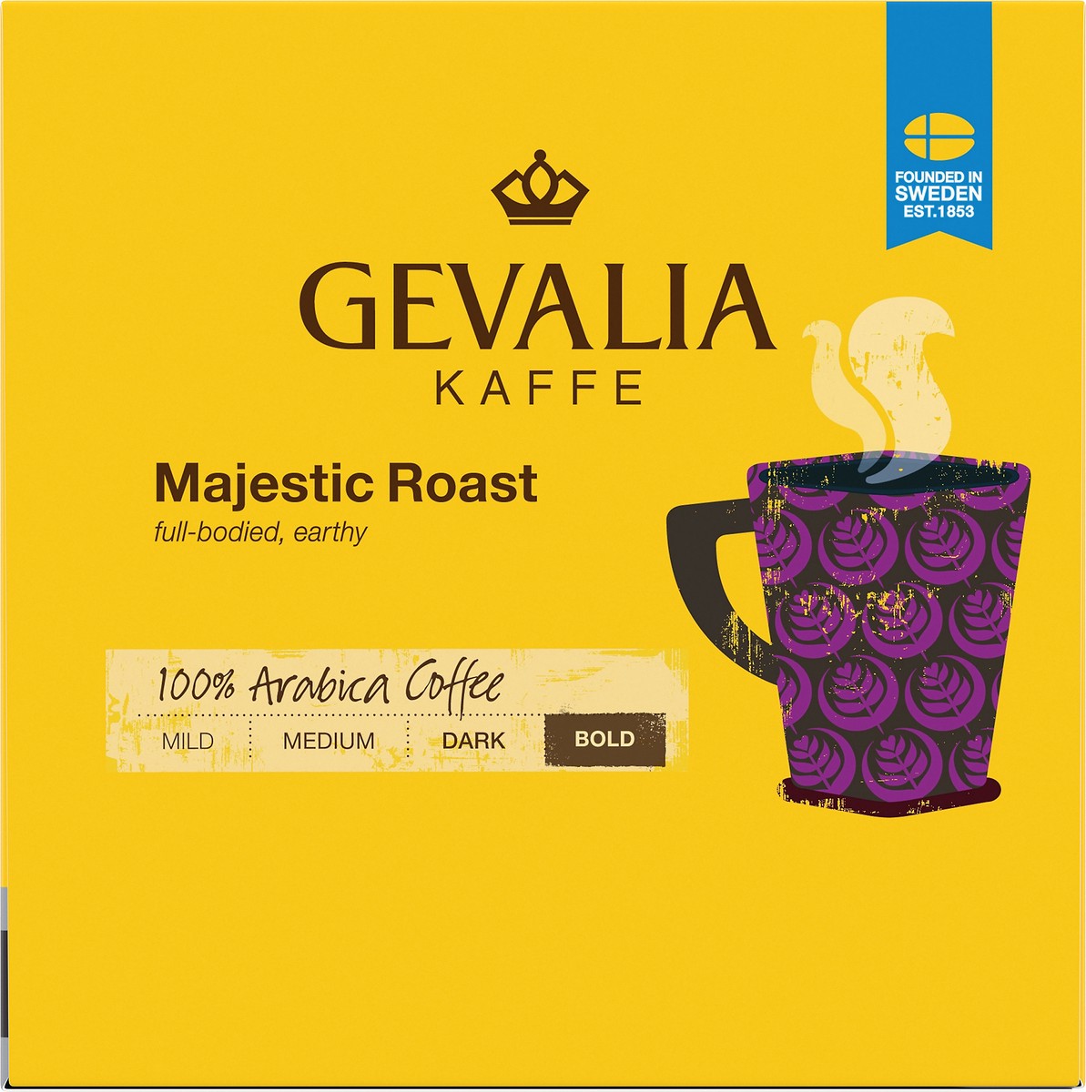 slide 2 of 9, Gevalia Majestic Roast Bold Dark Roast K‐Cup Coffee Pods, 12 ct. Box, 12 ct