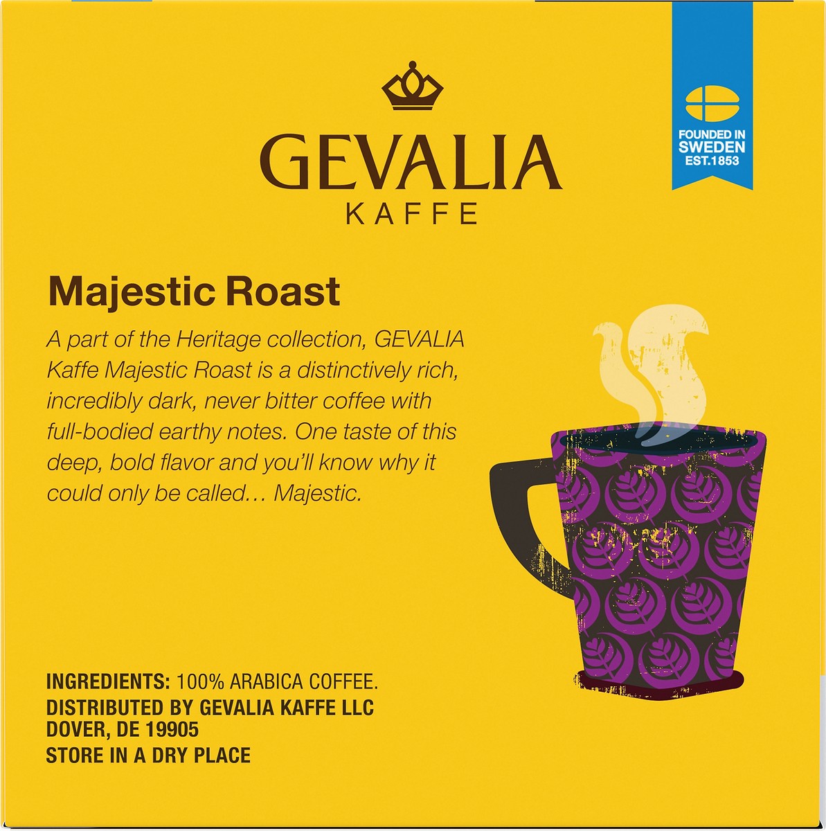 slide 5 of 9, Gevalia Majestic Roast Bold Dark Roast K‐Cup Coffee Pods, 12 ct. Box, 12 ct